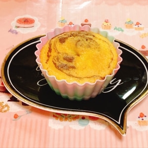 HMで☆レンジで作るココアマーブル蒸しパン